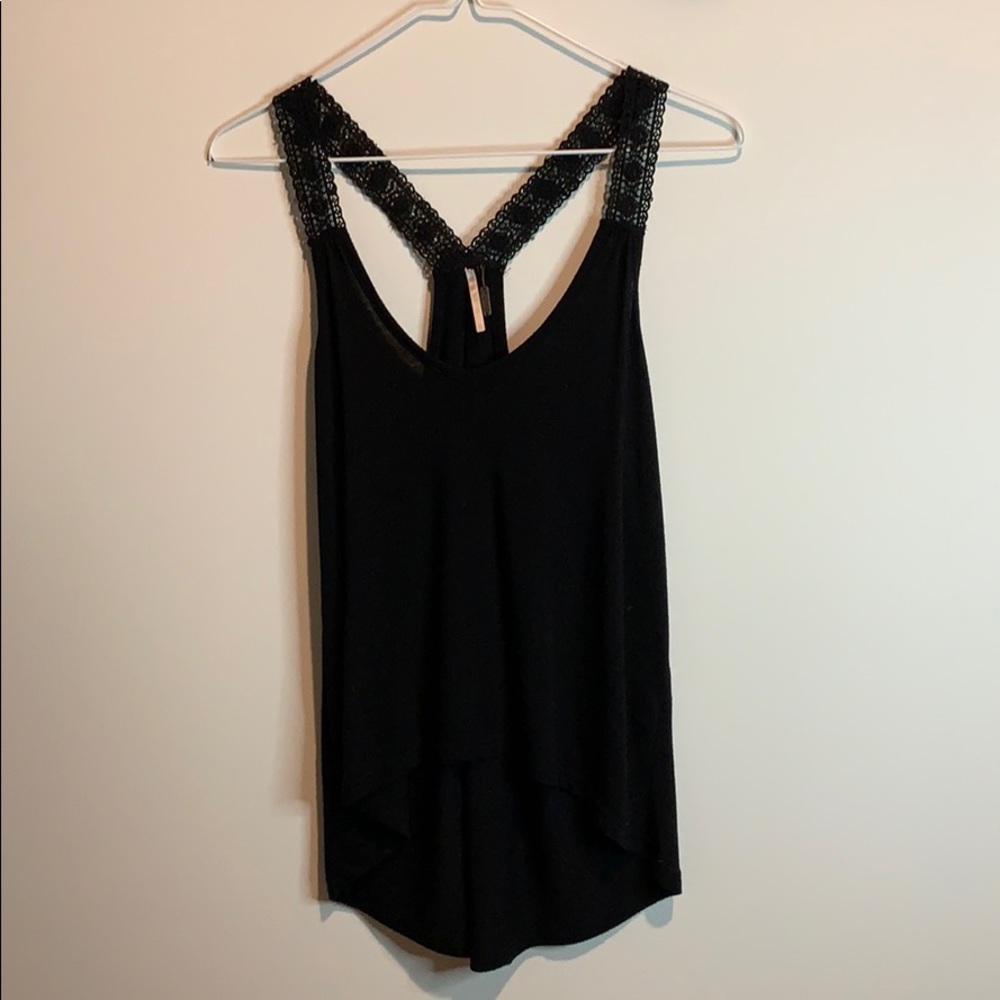 Lacey black tank top